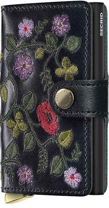 Premium Miniwallet Stitch Floral Olive +