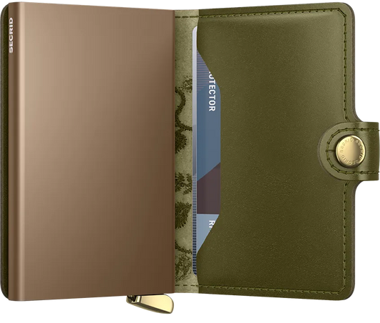Premium Miniwallet Stitch Floral Olive +